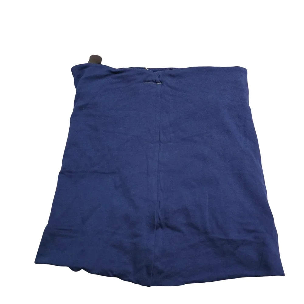 Grey State Funnel Neck Gaiter Blue Moon 100% Cotton Scarf Navy Drawstring NWT